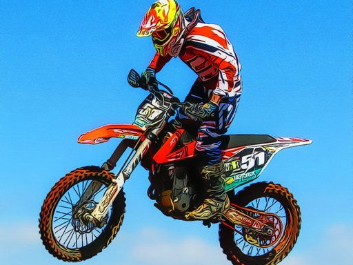 Flying Dirt Bike Stunts Puzzle — Puzzle