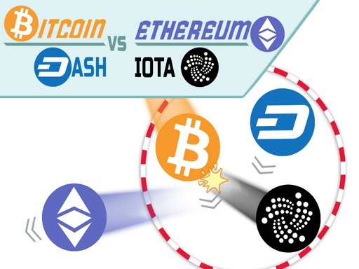 BITCOIN vs ETHEREUM DASH IOTA — Action